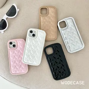 Love Bubble Case - Casing Gembung Pola Hati untuk Iphon* 11 sampai 14 Pro Max Layar Softcase Bumper
