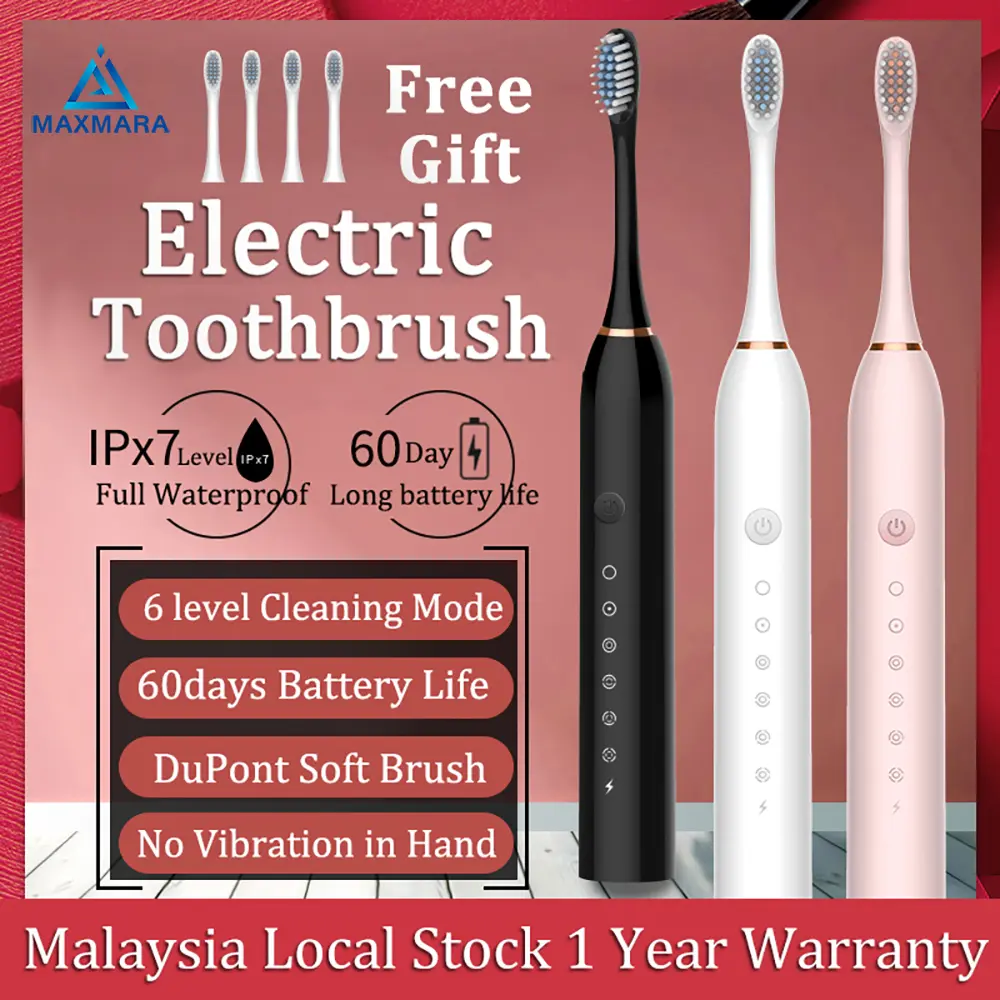 Sonic Electric Toothbrush 42000 Time/Min Ultrasonic Electronic 6 Mode Whitening Oral Teeth Brush Elektrik
