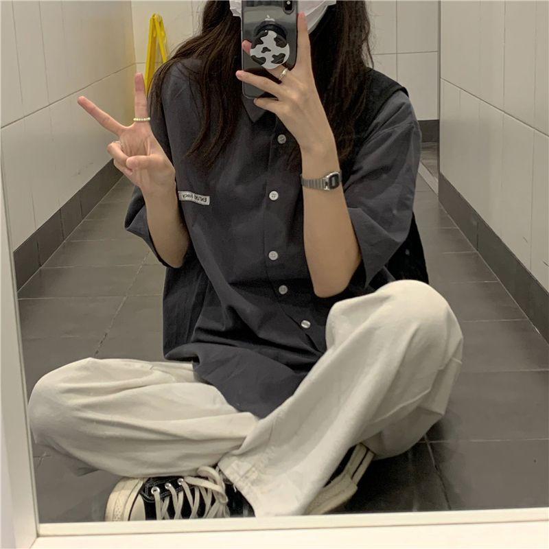 Product Introduction of Áo Sơ Mi Cổ Polo, Phong Cách Preppy, Dáng Rộng Vừa Vặn, Dễ Phối Đồ, ngắn Tay, Hàng Mới Về Mùa Xuân 2023, Phong Cách Hàn Quốc, Thích Hợp Cho Phong Cách BF, Có Thể Mặc Ngoài Trời Nữ Top 7