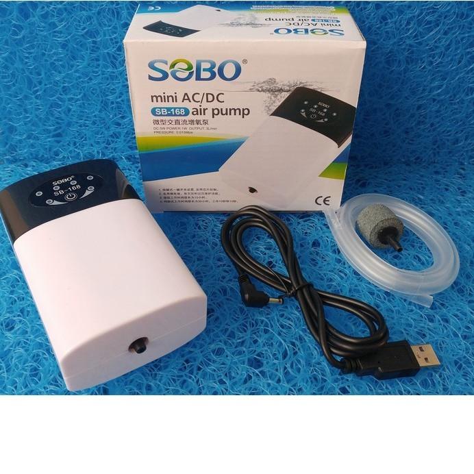 Máy sủi oxy tích điện SOBO 168 1 vòi - SOBO 268 2 vòi