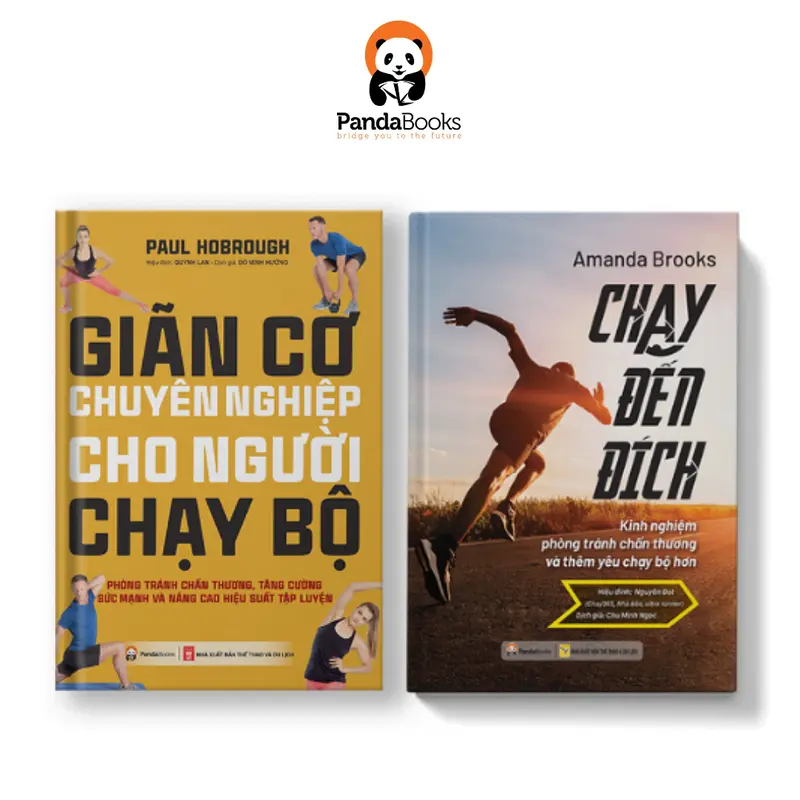 Sách PANDABOOKS combo 2 cuốn Chạy đến đích +Giãn cơ chuyên nghiệp cho người chạy bộ 0