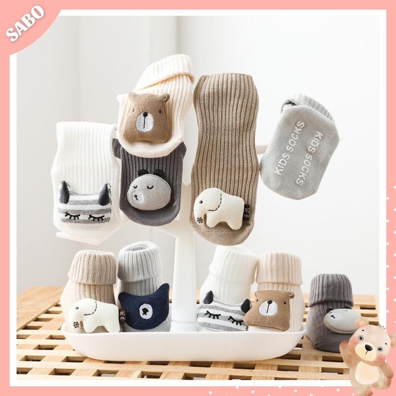 Tất Len Cổ Cao Hình Thú 3D NEMO BABY Cho Bé Trai Bé Gái Sơ Sinh 0-3 Tuổi, Vớ Cổ Cao Chống Trượt T06