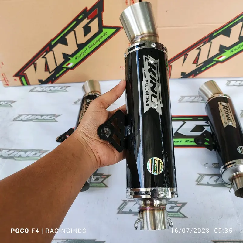 knalpot samlong king original hitam powder coating gratis laser nama Motorcycle 4