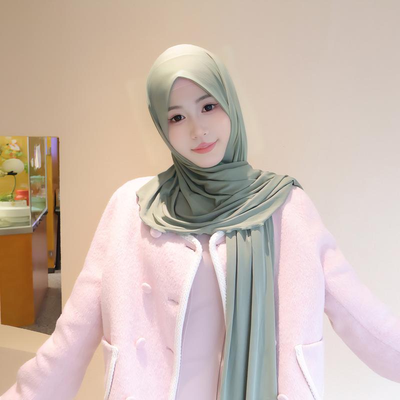 Product Introduction of Solid Color Milk Silk with Wooden Ear Scarf Monochrome Cotton Scarf Headcloth Shawl Scarf Elastic Knitted Scarf for Women selendang  bahu sulam  shawl sahara  shawl selendang 10