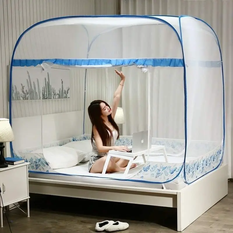 MÙng,màn chụp tự bung đỉnh vuông gấp gọn thông minh