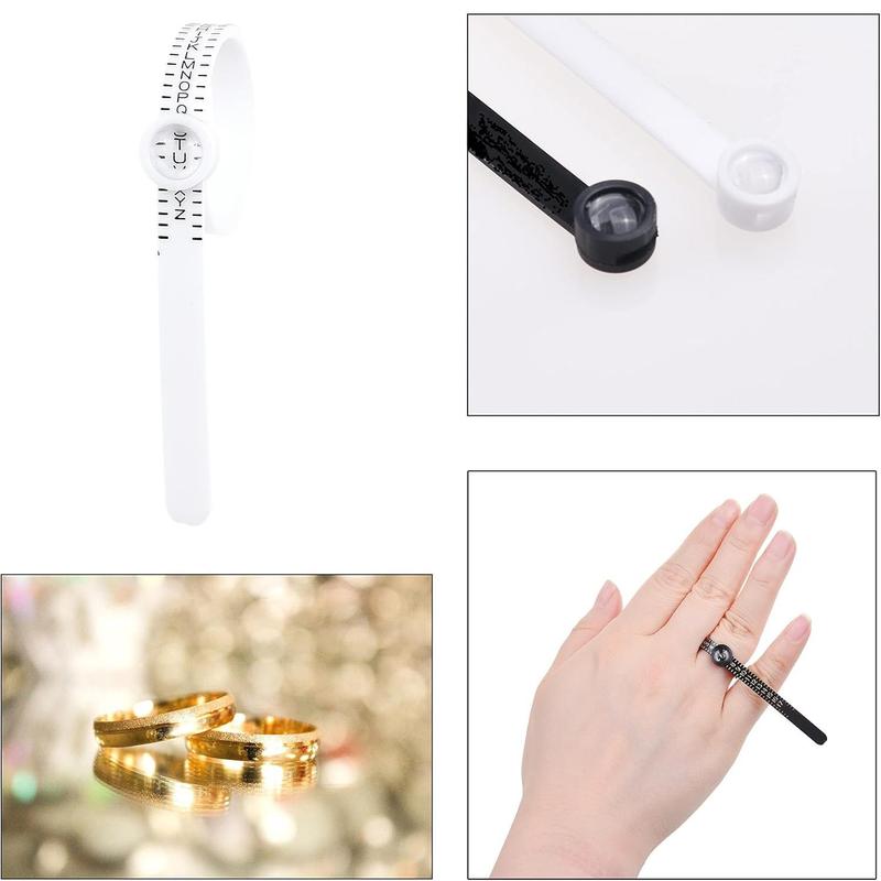 Ring Size Measuring Tool, Reusable Ring Size Measuring Tool with Magnifier, Hand Measuring Tool for Home & Office 6
