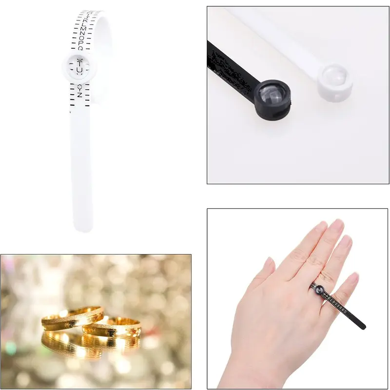 Ring Size Measuring Tool, Reusable Ring Size Measuring Tool with Magnifier, Hand Measuring Tool for Home & Office 6