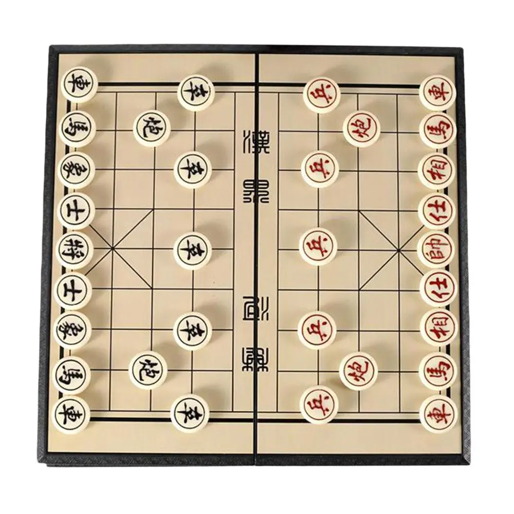 Traditional Chinese Chess, Board Game Set, Strategy Board Game Folding Travel Chinese Chess Playset ,for Family, Beginner, kids Toy