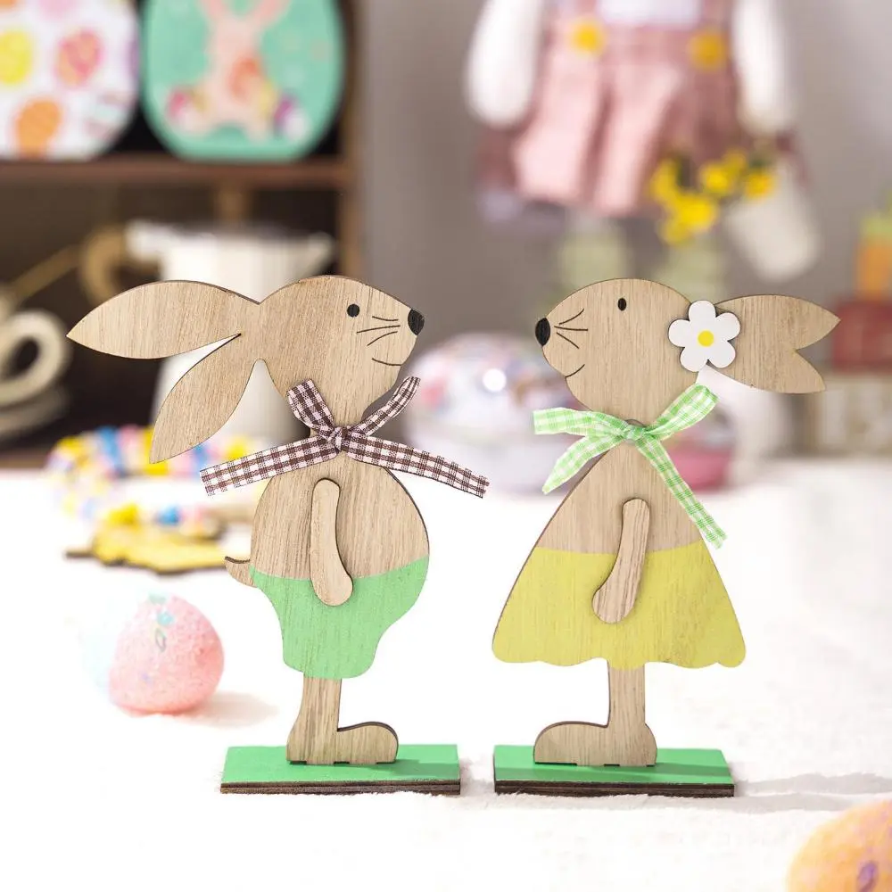 Bunny Decor Sign Creative Ornament Table Sign for Farmhouse Spring Office