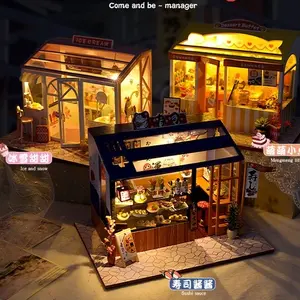 TWH DIY Miniatur Rumah DIY Miniature House Doll House Rumah Boneka Rumah Sushi