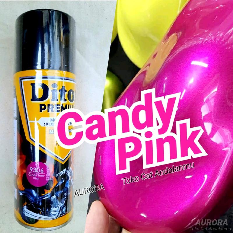 (JAWA-BALI) Cat Pilok Diton Premium 9306 Candy Tone Pink Merah Muda Transparan 400cc 0