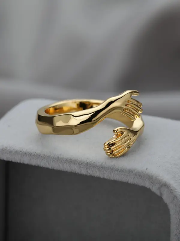 Creative Hand Design Cuff Ring, Adjustable Rings, Fashion Accessories for Both Men & Women for Party, Daily Clothing Decor, Trendy All-match & Exquisite Jewelry for Birthday Gift 2