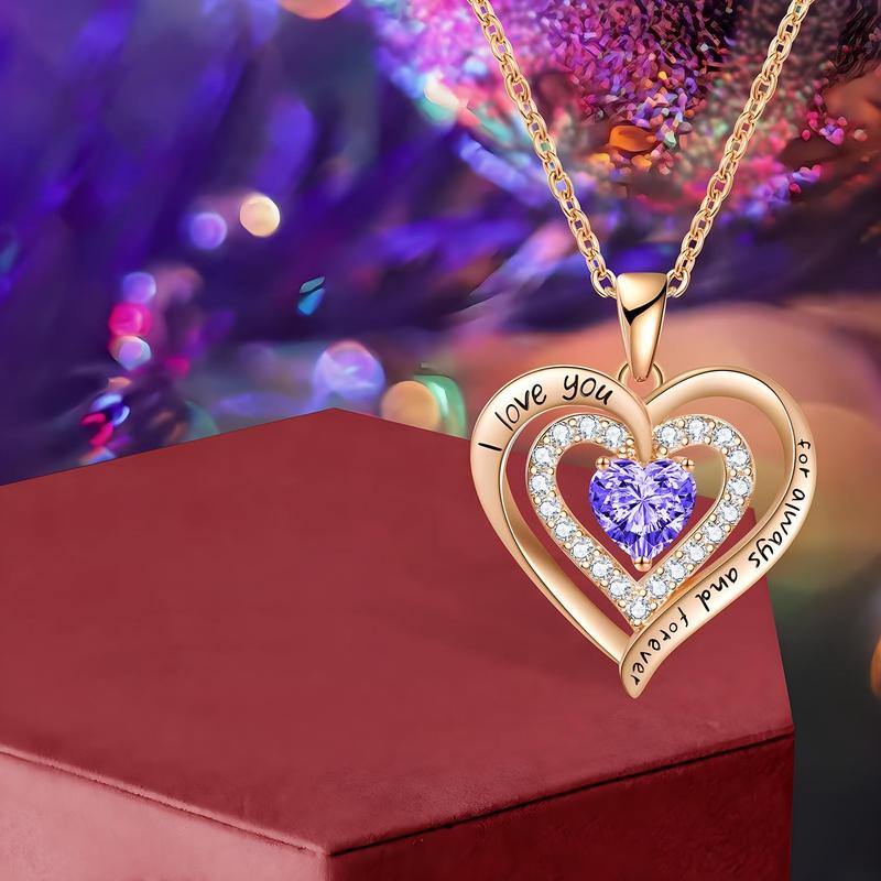 Boyfriend Gifts Artificial Rose Design Necklace with Gift Box & Gift Bag Set, 1 Count Artificial Flower Decor Heart Shaped Necklace Gift Set for Women 4