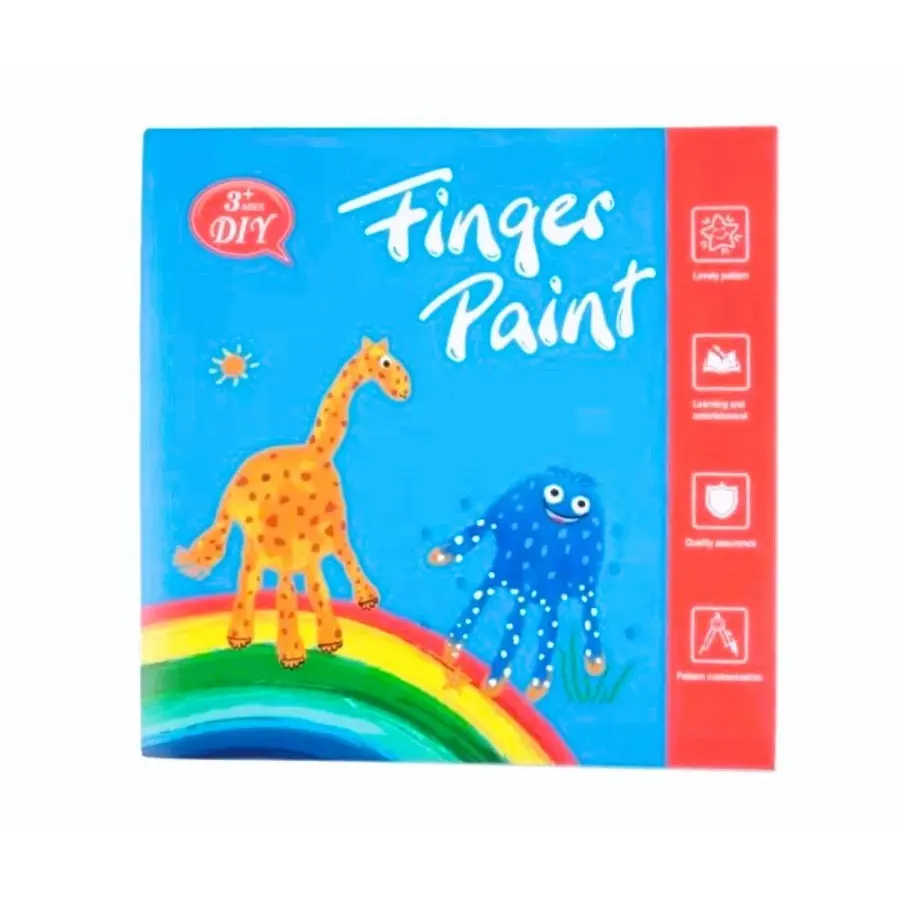 COD BK23 Buku Mainan Edukasi Anak Finger Hand Painting Book Montessori Melukis Dengan Cat Warna