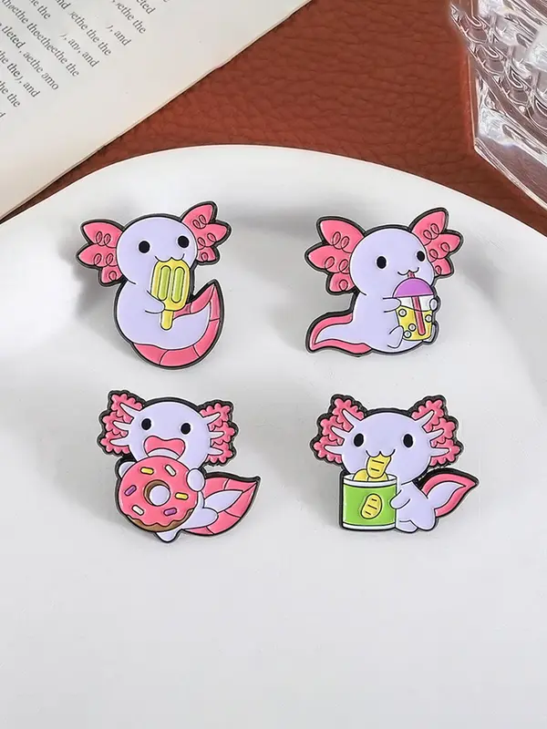 Cute Cartoon Frog Design Brooch, Fashion Alloy Badge for Women & Men, Enamel Pin Suitable for Backpacks, Jeans, Scarves, Hats Decoration 3