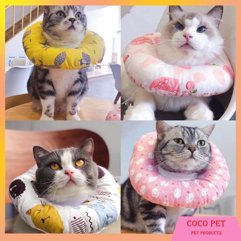 Loa Chống L.iế.m, Gối Chống Li.ế.m Cho Chó Mèo Bằng Vải Bông Siêu Cute - Vòng Cổ Chó Mèo