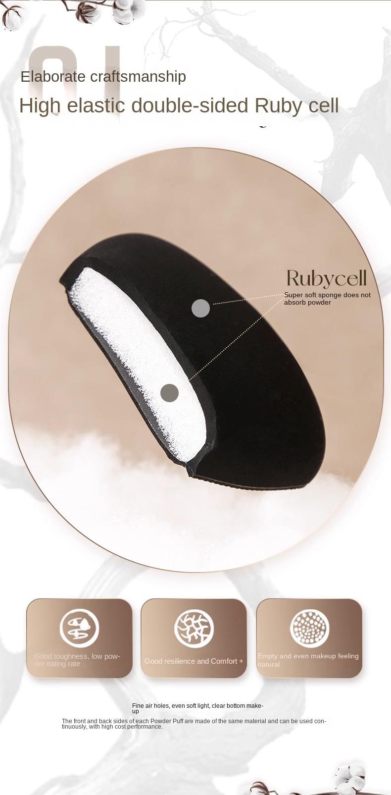 Product Introduction of [New product] Lishu black pineapple potato chip powder puff air cushion is super soft and does not eat liquid foundation double-sided dry wet powder puff Makeup Cosmetic heated  eye makeup  tool 3