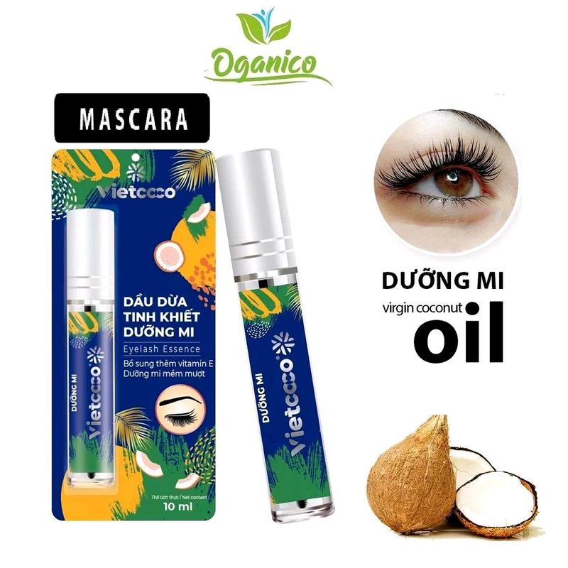 Dầu dừa dưỡng mi Vietcoco mềm mượt, giảm gãy rụng Nữ Cosmetic Trang Điểm Mỹ Phẩm Women Mascara