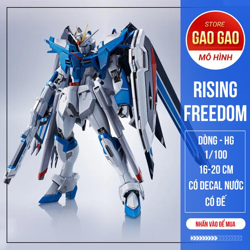   Siêu phẩm  Mô hình lắp ráp Rising Freedom tỉ lệ 1 144 - Tặng kèm Decal nước + Đế gundam 