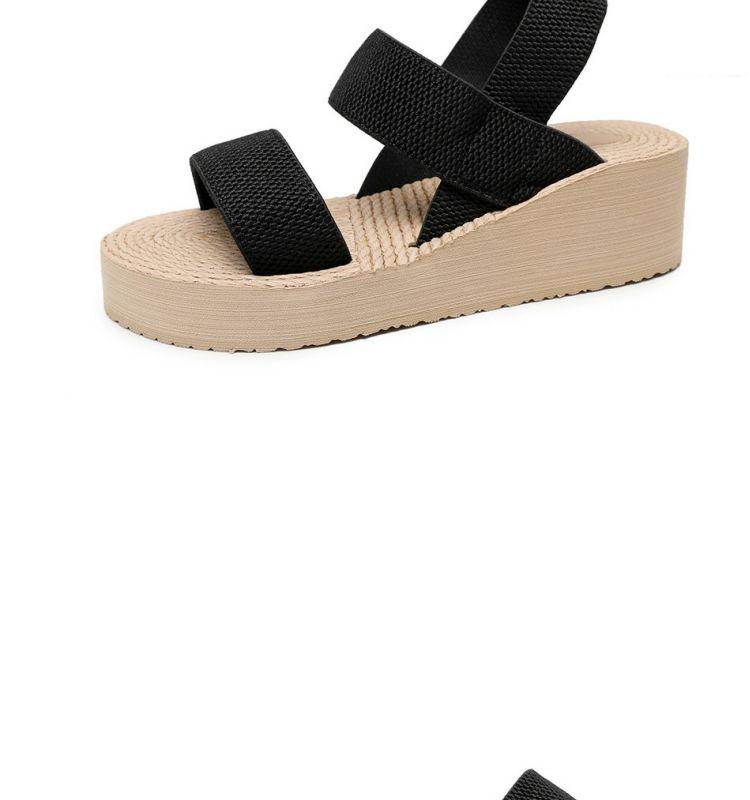 Product Introduction of 2025 Women's Outdoor Sandals Summer New Korean Style Fashionable Cross Strap Fashionable Platform Roman Shoes Sandals 23
