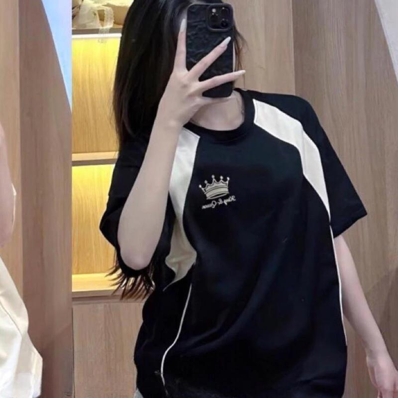 Áo phông in Vương miện vải cotton khô tay lỡ Form rộng(MỎNG NHẸ, GIÁ RẺ,BÌNH DÂN) hot trend Top Women 5