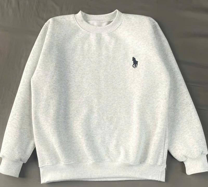 [Deal mở bán] Áo Sweater Thêu Ngựa form unisex chất nỉ bông dày dặn, mềm mịn size từ 35-80kg  Dài Tay Menswear áo khoác có thể giặt máy hoodie  dày áo  hoodie hoodie  dày áo  hoodies áo  hoodie