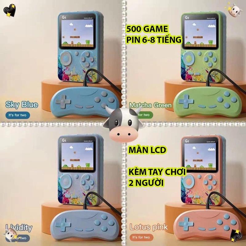 Máy Chơi Game Cầm Tay G5 Có 500 Trò Chơi Cổ Điển - Tặng tay cầm cho 2 Người Sử Dụng - Kết Nối Tivi Âm Thanh Hình Ảnh Rõ Nét