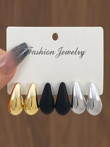 Arete en Forma de Gota de Agua, Arete de Moda para Mujeres y Niñas, Joyería Combinable y Exquisita para Regalo de Cumpleaños