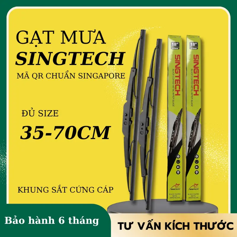 Gạt mưa ô tô silicon Singtech hàng nội địa Singapore  dùng cho nhiều dòng xe 0