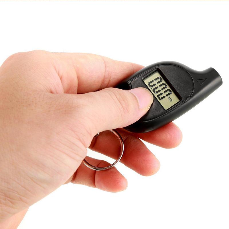 Đồng Hồ Đo Áp Suất Không Khí Lốp Kỹ Thuật Số LCD, Móc Chìa Khóa Mini Xe Máy Ô Tô, Máy Kiểm Tra Đồng Hồ Đo, # 272842 3