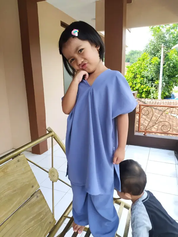 One Set Long Square Anak / Setelan Baju Crinkle Anak 1 - 11 Tahun Parsel Perempuan Bayi 0