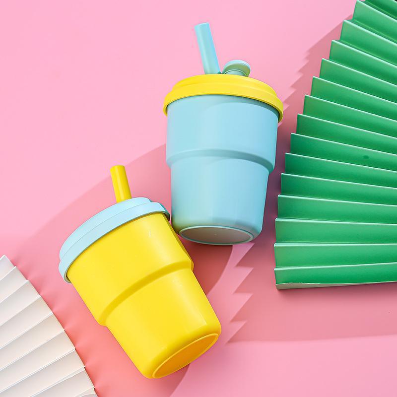 Full plastic cup water cup portable sealed creative hand cup ins fashion gift logo plastic cup 3