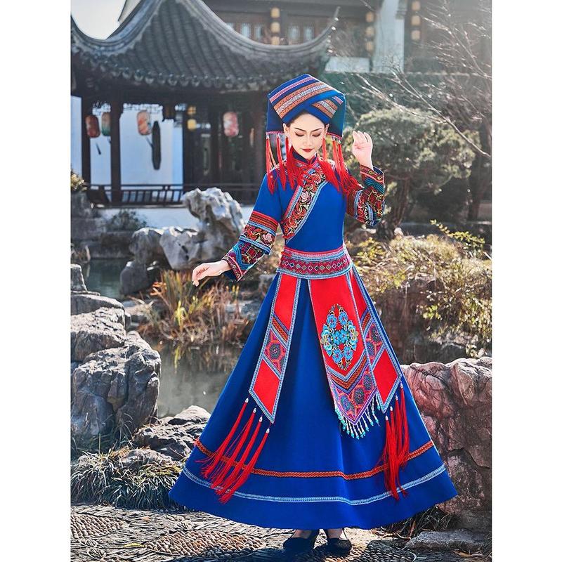 Quần Áo Dân Tộc Xiao, Quần Áo Người Lớn, Quần Áo Dân Tộc Zhuang, Dành Cho Nữ, Làng Miao Quý Châu, Trang Phục Biểu Diễn Khiêu Vũ Chụp Ảnh, Yue SuN XaM, Có 5540 Người Theo Dõi, Hàng Mới Về Women Dress 6