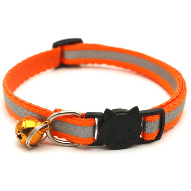 Product Introduction of Safety Buckle Detachable Reflective with Bell Cute Pet Products Colorful Nylon Collars Accessories Necklace Cat Dog Bell Collar 21