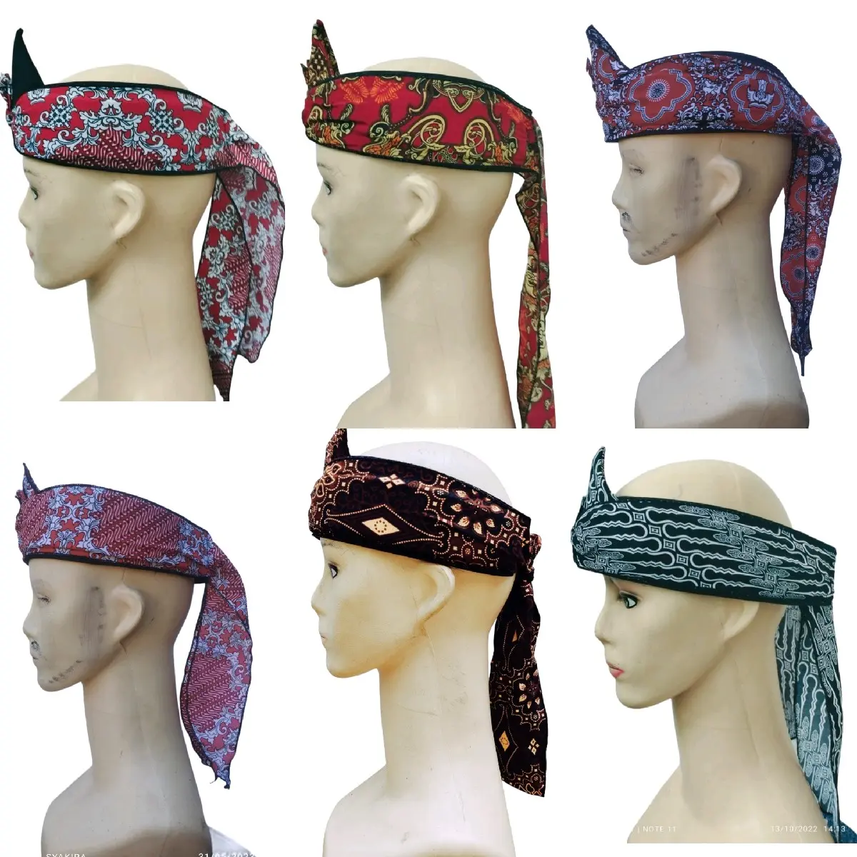 Iket kepala anak motif batik pangsi/iket praktis model tali