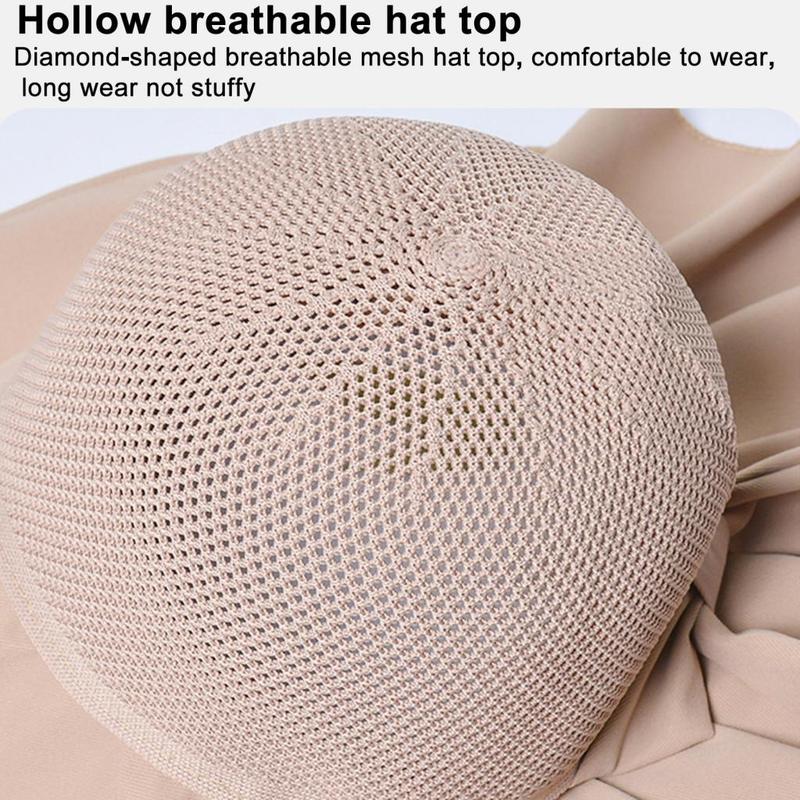 EN Sun Protection Hat Sun Hat Stylish Summer Women's Bucket Hat with Shawl for Sun Protection and Beach Travel Lightweight Breathable Wide Brim Cap for Face and Neck 4