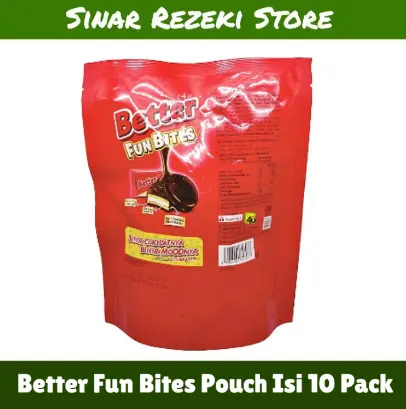 Biskuit Better Fun Bites Pouch [Isi 10 pcs] / Biskuit Roma Better / Better Fun Bites Pouch Cokelat Coklat 2