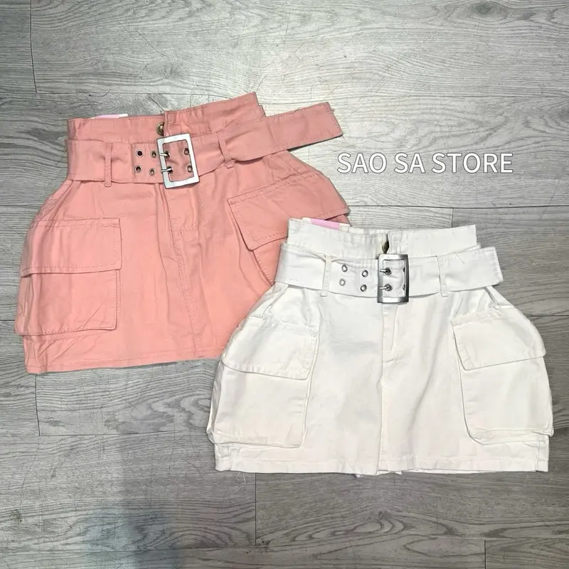 V24 _ Chân váy kiểu ĐAI XỆ  kèm dây đai siêu hot có quần trong dễ mặc_ SAO SA STORE