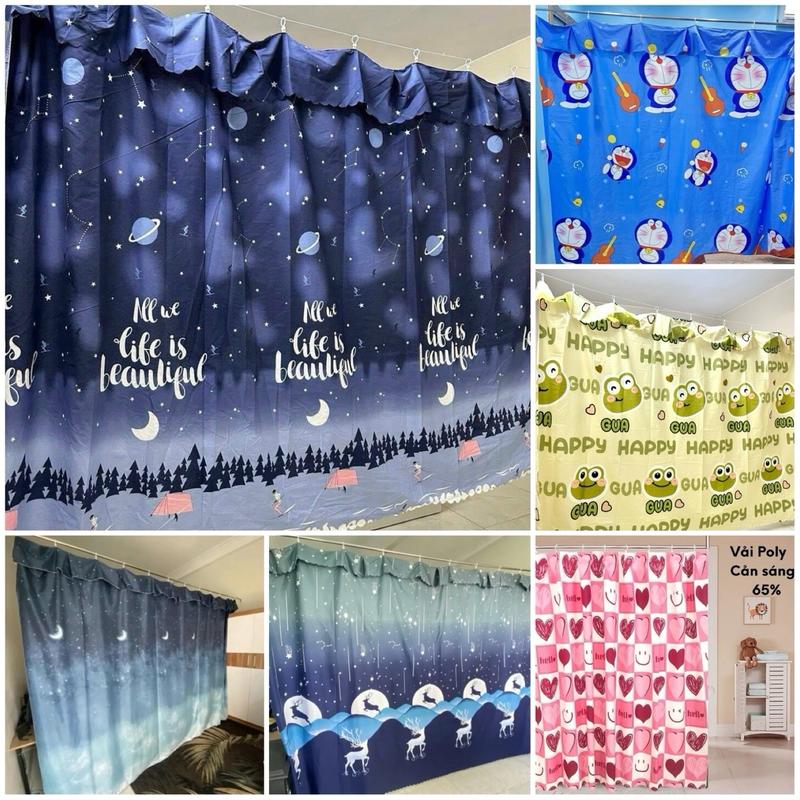 RIDO RÈM CỬA NGĂN PHÒNG CHE NẮNG CÓ MÓC TREO SẴN ( TẶNG KÈM DÂY ) decor phòng