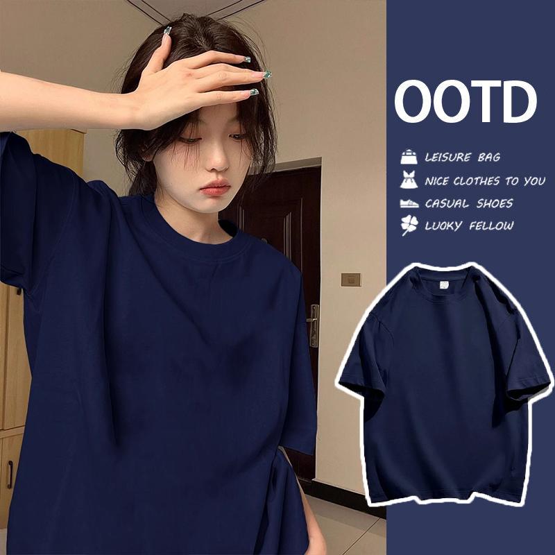 Áo thun trơn cổ tròn nam nữ form rộng đơn giản dễ phối đồ  Top áo cotton co giãn 4 chiều Women không bị bạc màu không xù lông 260gsm dày dặn mịn màng, thiết kế thể thao thoáng mát nhẹ mềm mịn thấm hút mồ hôi tốt phù hợp mặc hằng ngày thể thao