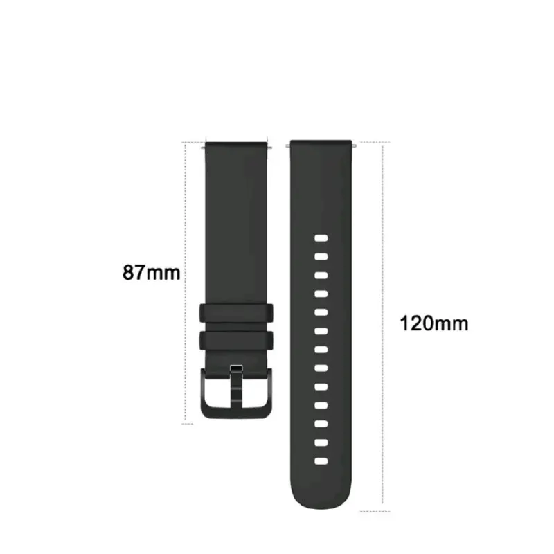 Dây silicon trơn mịn dành cho đồng hồ cơ và Smartwatch size 20mm và 22mm 3