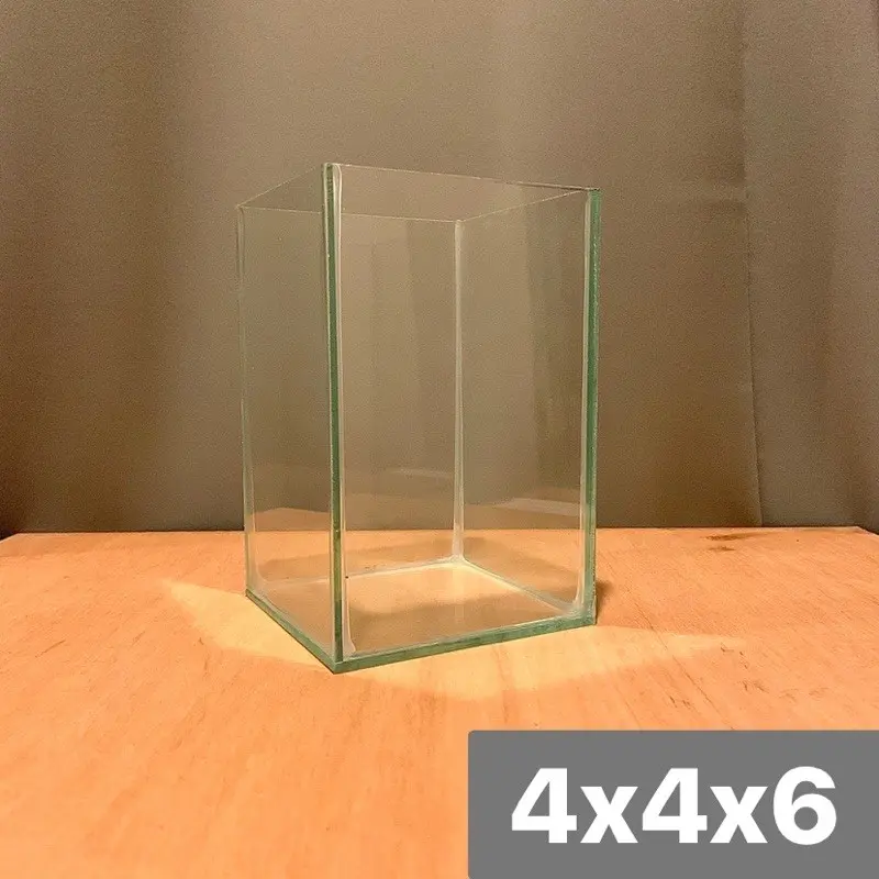 พร้อมส่งโหลปลากัดขนาด 4x4x6 นิ้ว กระจกหนา 3 มิลลิเมตร