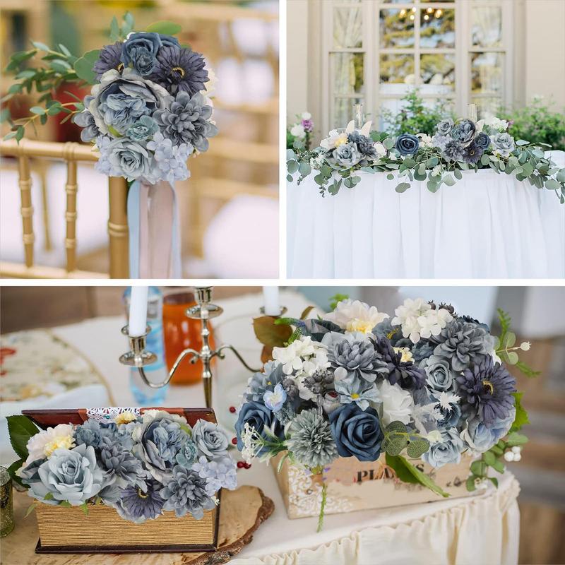 Artificial Flower Box, 1/2 Boxes Mixed Color Fake Wedding Flower, DIY Wedding Bouquets Centerpieces Arrangements Decorations 5