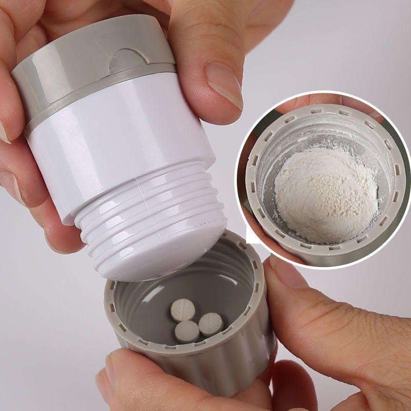 Product Introduction of Pill Crusher,Cutter And Grinder,Safe Cutting Pills,Stainless Steel Blade Pill Cutter,Split Pill Box Grinder,Pill Grinding Split Crush,Travel Size Pill Grinder Healthcare perfume  refill bottle coin  bottle travel bottle  set fifo  squeeze tubs spraying 5