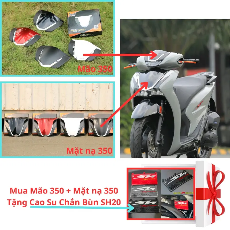 Chính hãng Motor Art Mão kiểu sh350i fit shvn đời sh20-24 nhựa ABS cao cấp. Phụ Kiện Phụ Tùng 7