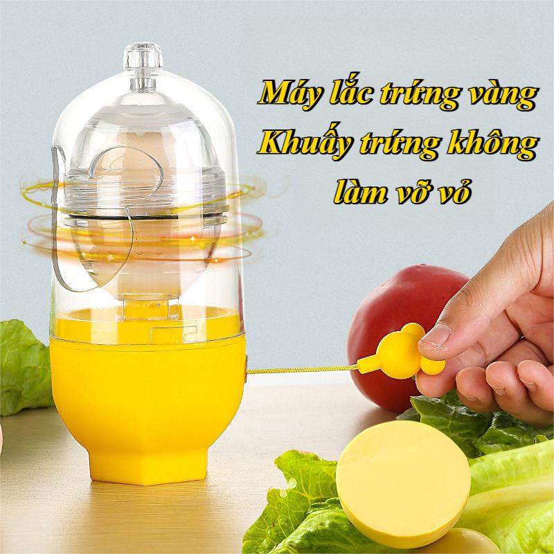 Máy Trộn Trứng Thủ Công Mini - Đánh Bông & Trộn Lòng Trắng/Đỏ Trong 60s, Dễ Dùng & Dễ Vệ Sinh, Công Cụ Hoàn Hảo Cho Làm Bánh, Ăn Sáng & Các Món Trứng Cho Gia Đình