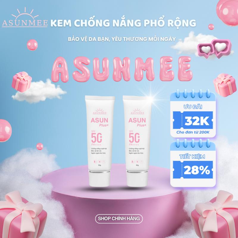 Combo 2 Kem Chống Nắng ASUN SPF 50+ Bảo Vệ Làn Da Skincare Sen  Women Chăm Sóc Da Sunscreen