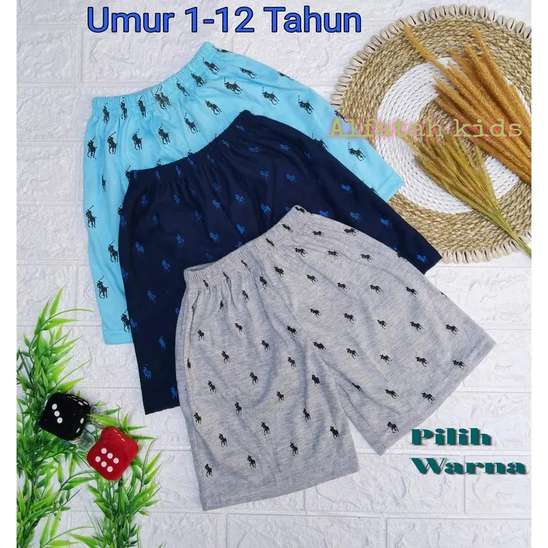 ( 50ribu dpt 3pcs ) Kolor anak laki - laki & perempuan bahan Katun Santai 1