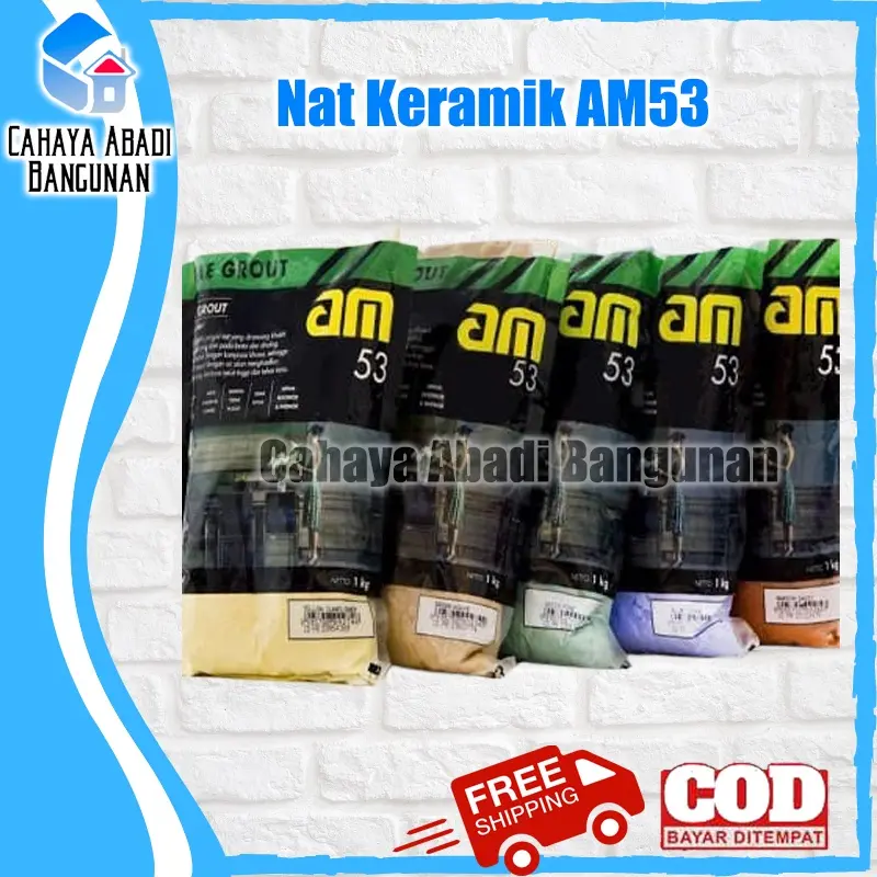 Nat Keramik AM 53 | Pengisi Nat | Tile Grout | Semen Warna | Blue Green Pink 1
