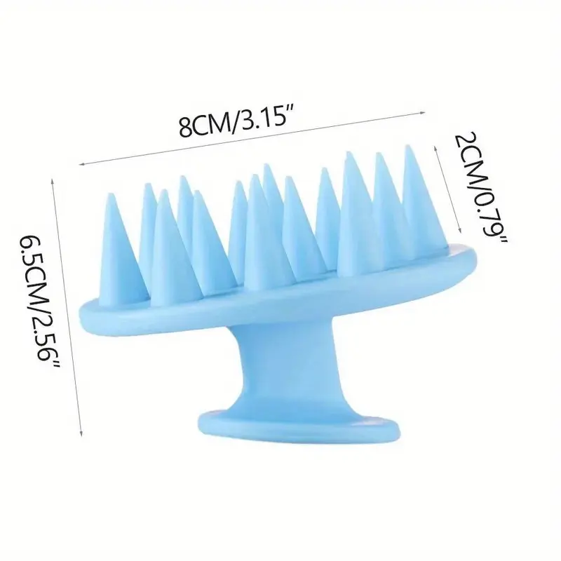 1pc Scalp Hair Massager Shampoo Comb Silicone Shampoo Brush Hair Washing Comb Bath Massage Brush Shower Brush Hair Styling Tools 3